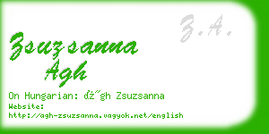 zsuzsanna agh business card